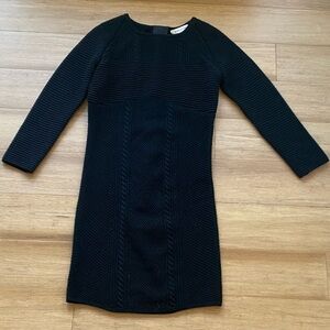 knee length dresses for ladies Balmain Lace-up Long Sleeve Midi Sweater Dress – Runway Catalog main image 1